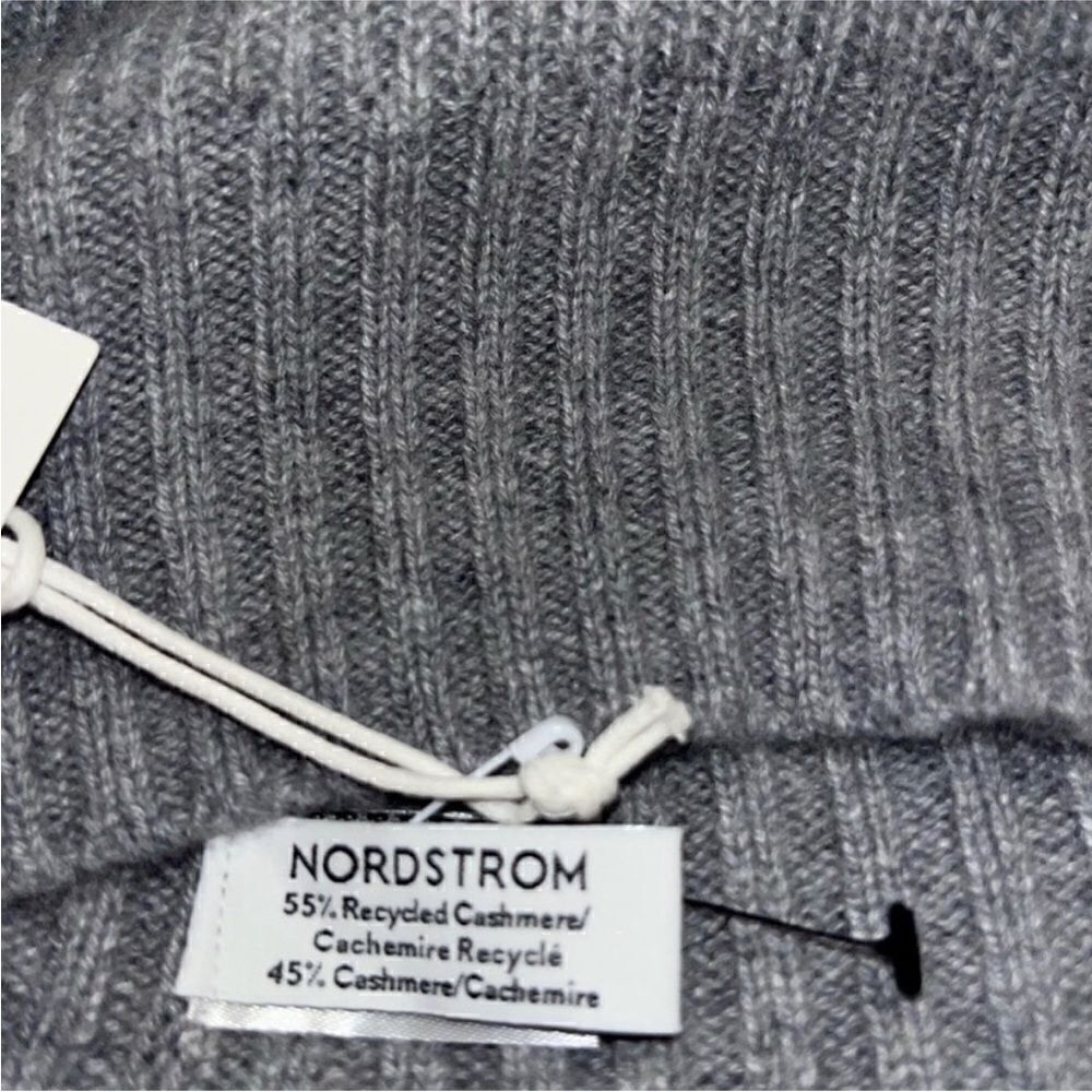 NORDSTROM 100% Cashmere Gray Knit
Beanie Hat - Picture 3 of 6